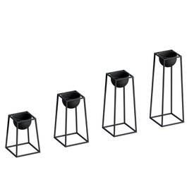 Aberto Design GED-018 Maceta Decorativa de Metal Negra